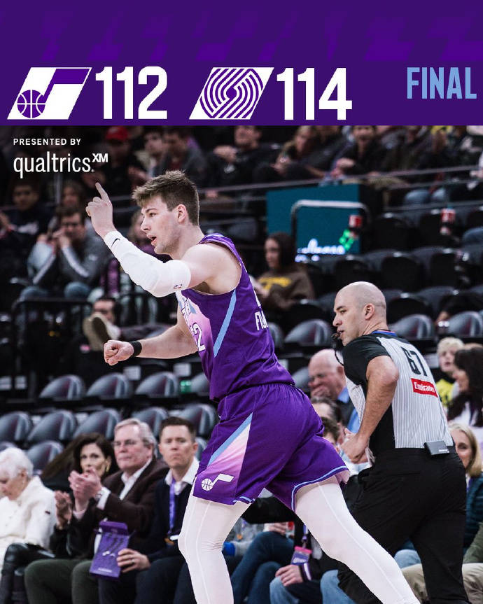 关于开拓者客场大胜爵士麦科勒姆分建功的信息